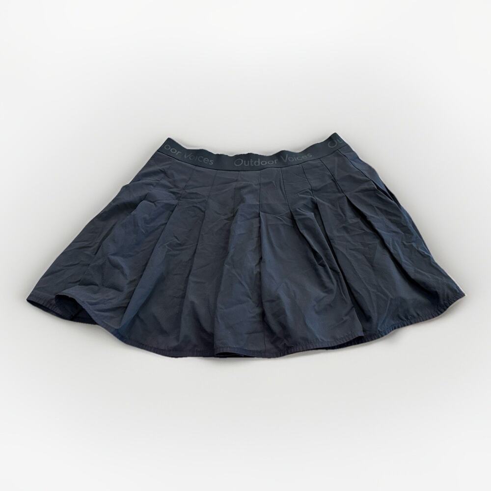 Outdoor Voices Womens Black Athletic Running Gym Skort Skirt Size L Large